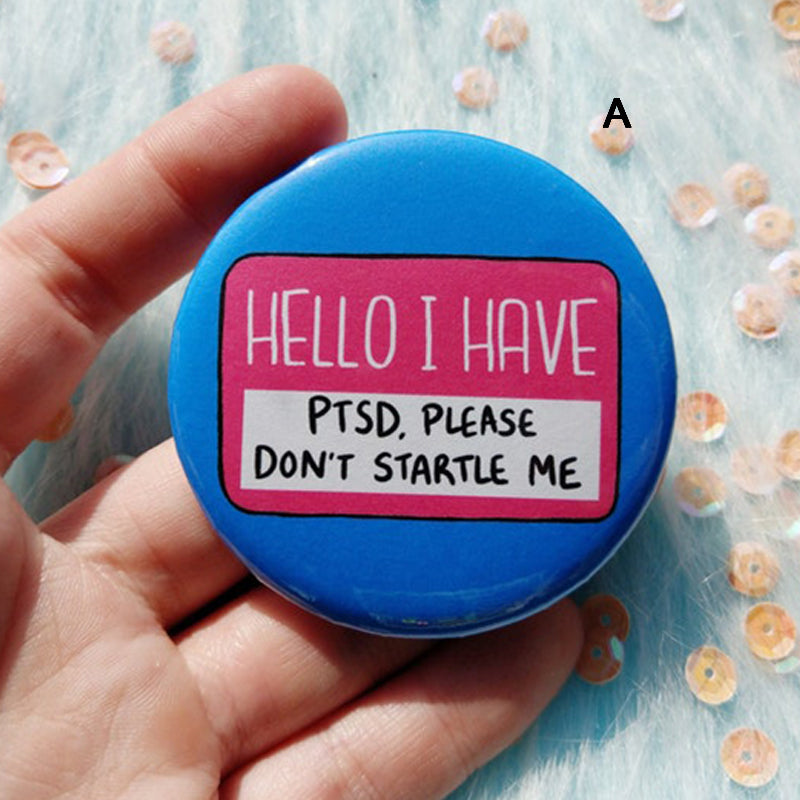 Mental Health Button Badge --functional pins