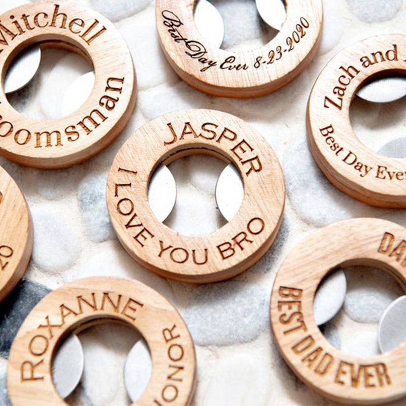 Personalized Engraved Circle Bottle Openers