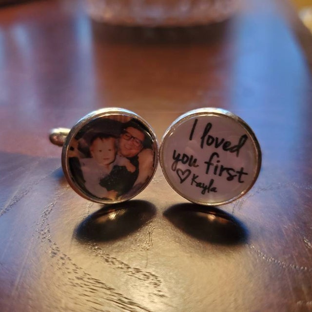 Father of the Bride Gift - Gift from Bride - cufflinks - wedding cuff links - weddings- I loved her first - gifts for dad - gift ideas Dads