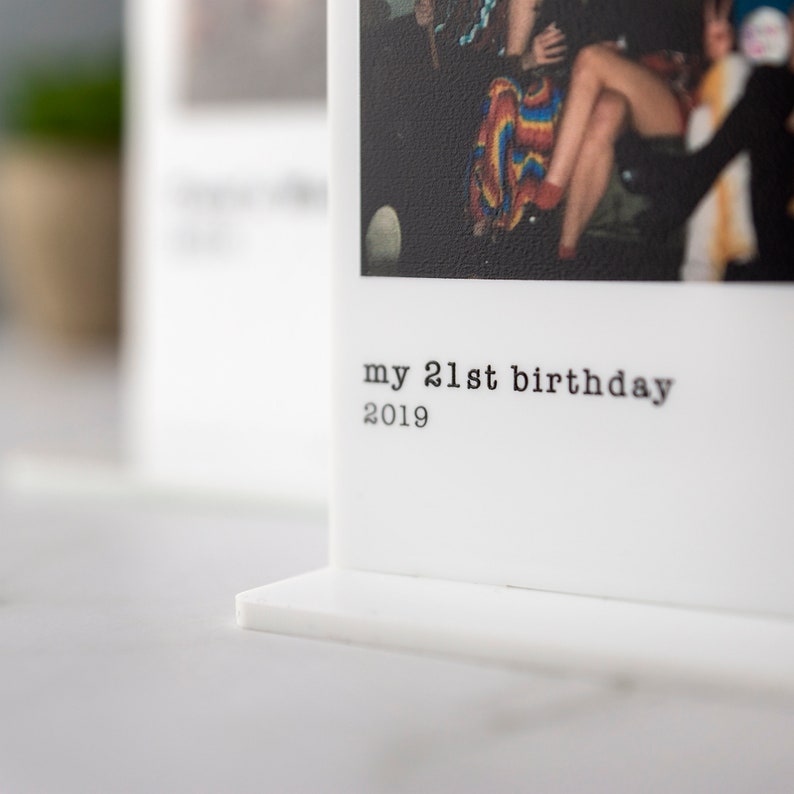 Personalised Photo Print Plaque With Custom Message