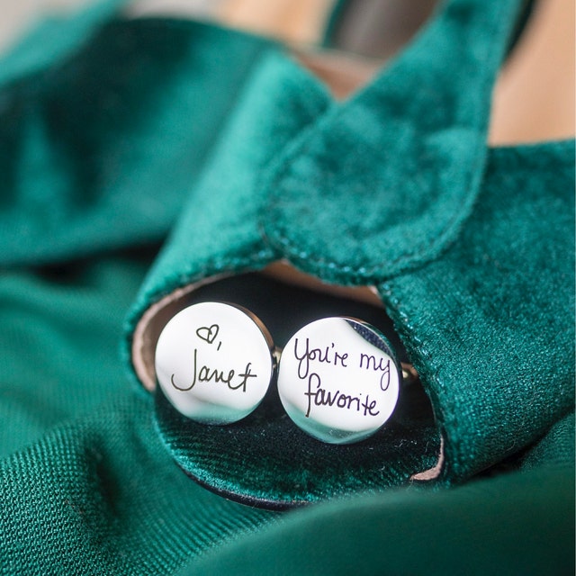 Personalized Cuff Links, Handwriting CuffLinks, Wedding Gift for Husband, Custom Cufflinks for Him