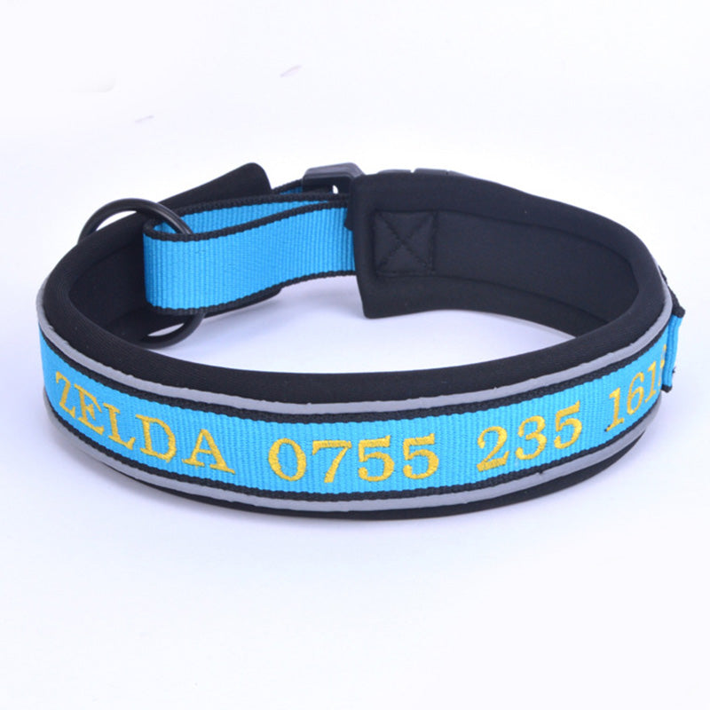 Personalized Dog Collar,Embroidered Dog Collar, Personalized Reflective Collars