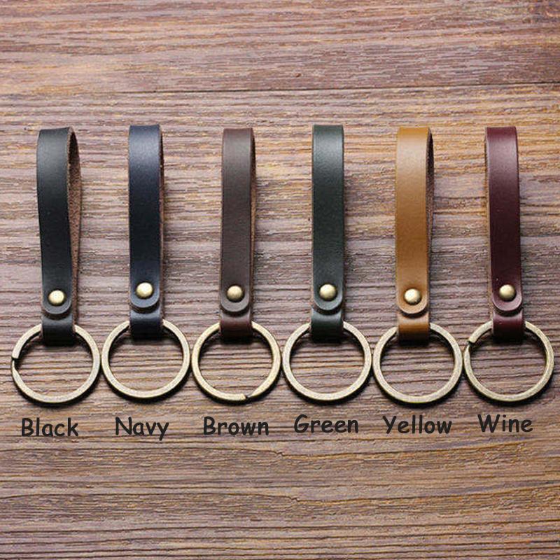 Personalized Leather Keychain, Couples Gift, Custom Keychain