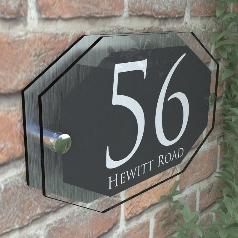 Contemporary House Sign Plaques Door Number