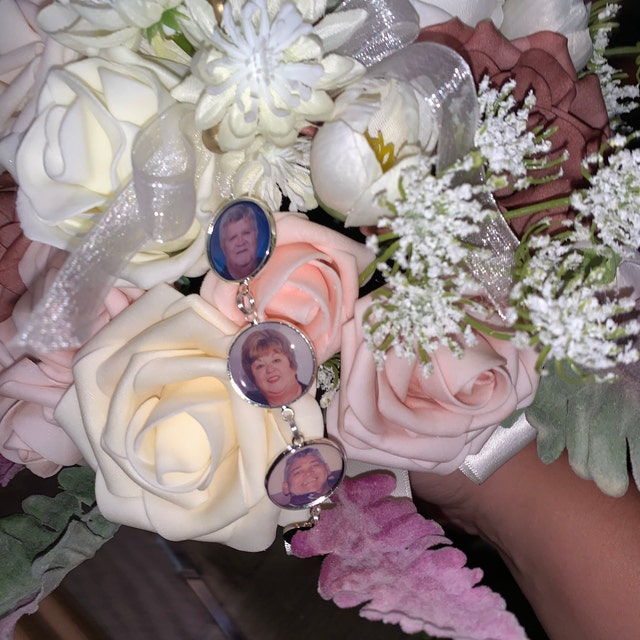 Personalized Wedding Bouquet Photo Charm- Wedding Bouquet Charm- Bouquet Charm- Personalized Memorial Charm
