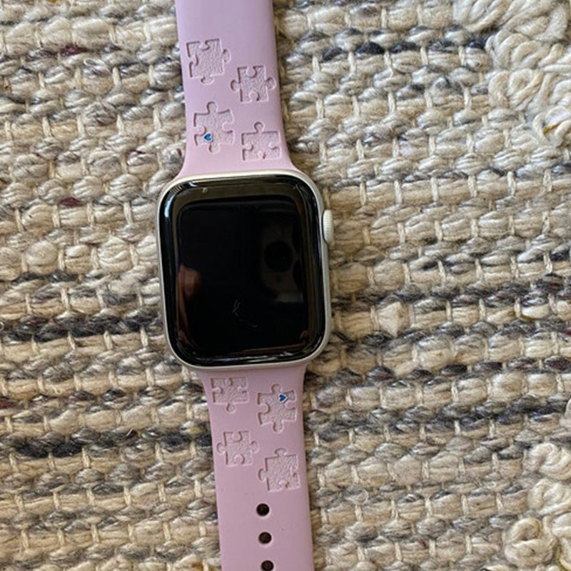 Autism Awareness Apple Watch Band Laser Engraved , Personalized Apple watch band  for Apple, Samsung