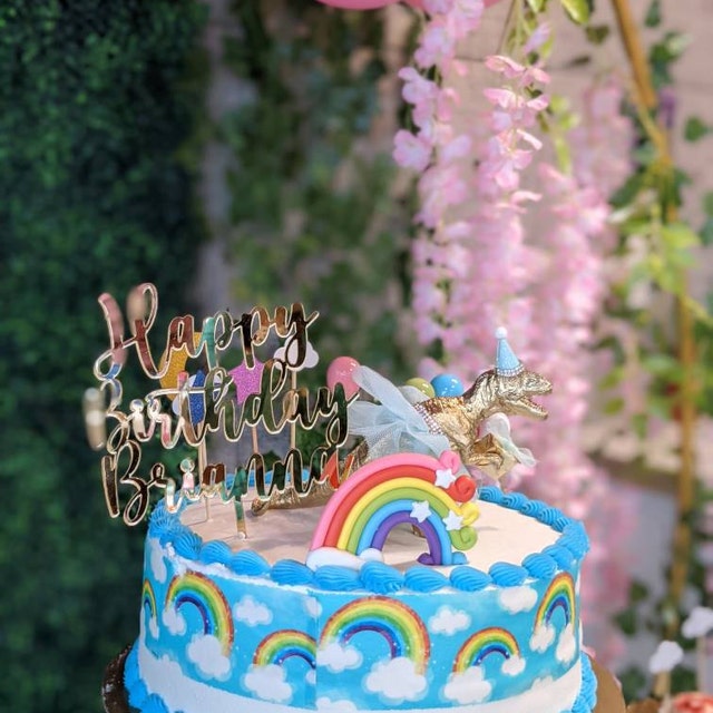 Custom  Acrylic Topper Happy Birthday, Cake Topper
