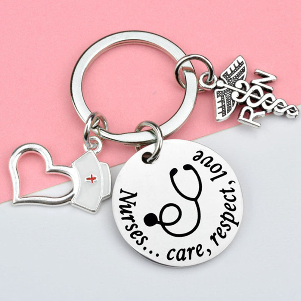 Personalized Nurse Care Respect Keychain,Christmas Gifts