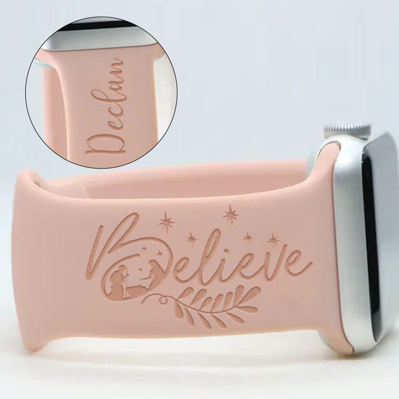 Believe Christmas Watch Band Personalized Apple Watch Band