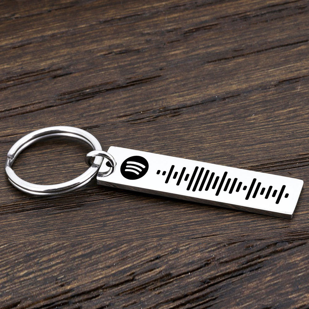 Personalized Spotify Code Keychain,Gift for Him or Her