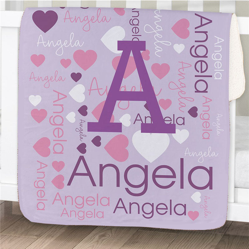 Initial Word Personalized Baby Blanket
