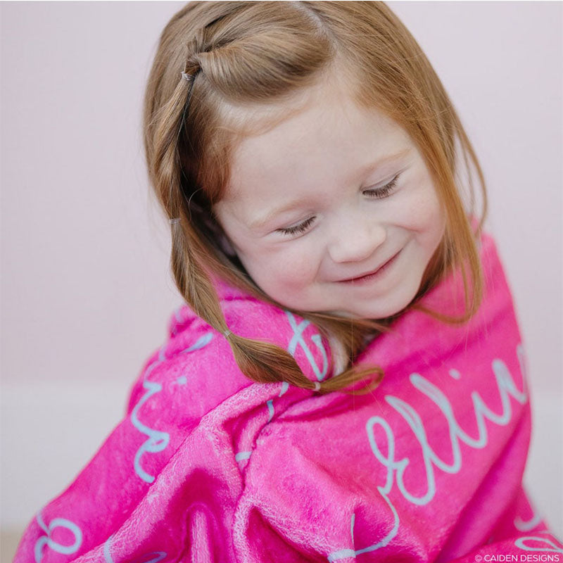 Heart Name Personalized Blanket for Kids - Personalized Blanket for Adults
