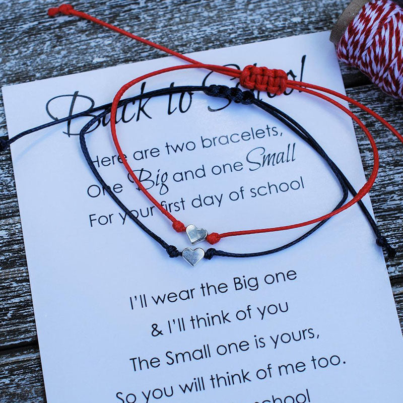Back to School Bracelet,  Mother Son Mother Daughter Bracelet School Kid Bracelet Paw