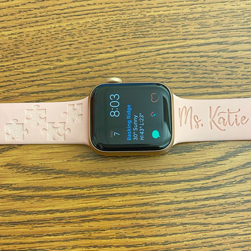 Autism Awareness Apple Watch Band Laser Engraved , Personalized Apple watch band  for Apple, Samsung