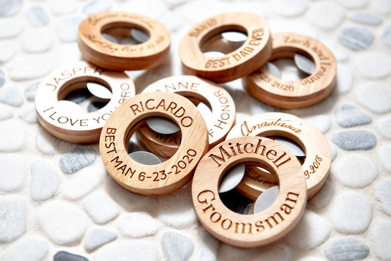 Personalized Engraved Circle Bottle Openers