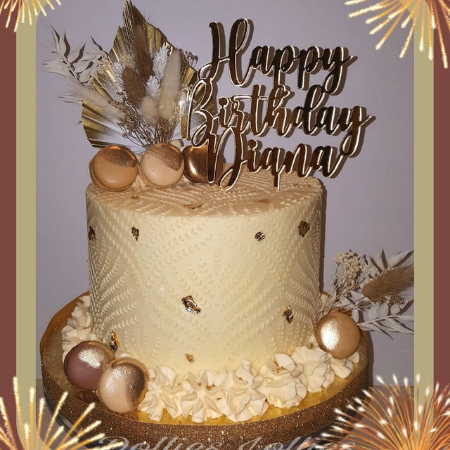 Custom  Acrylic Topper Happy Birthday, Cake Topper