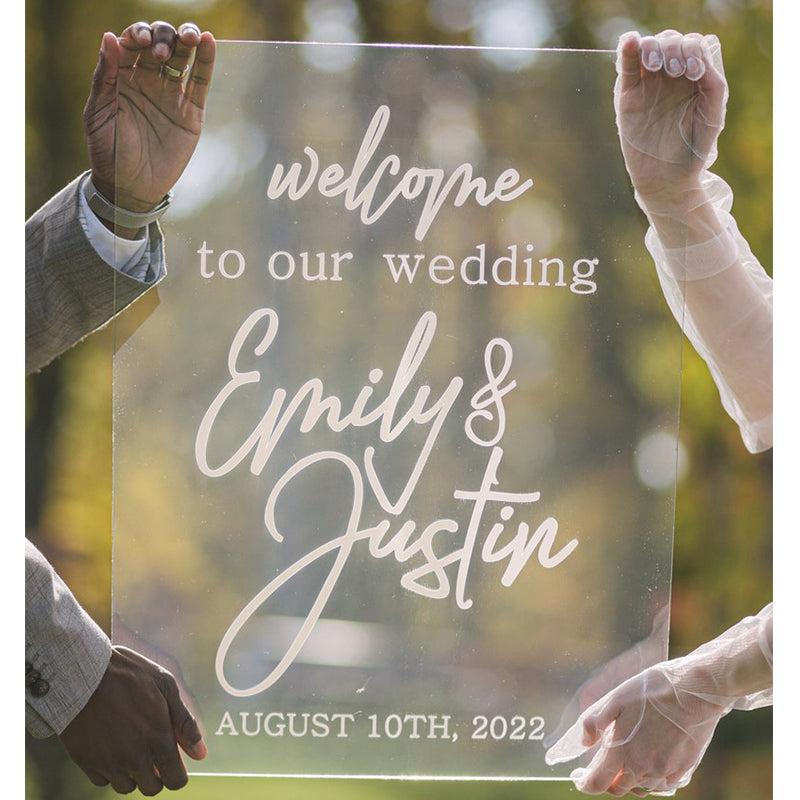 Wedding Reception Welcome Sign, Rustic Wedding Decor, Vertical Wedding Welcome Sign