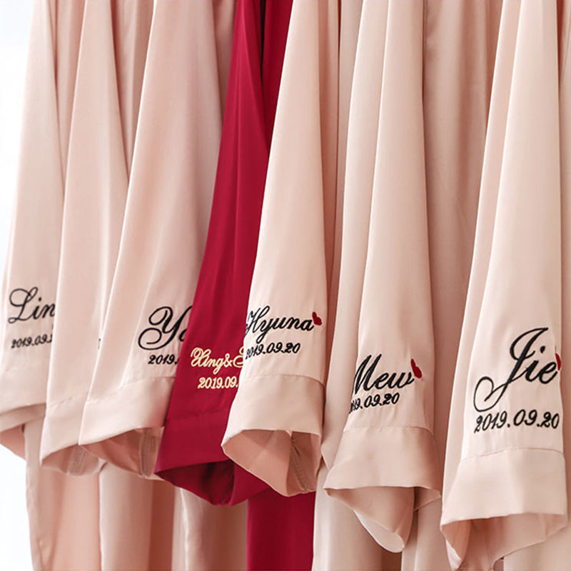 ADD ON Monogram Embroidery, Bridesmaid Names, Embroider Pajamas