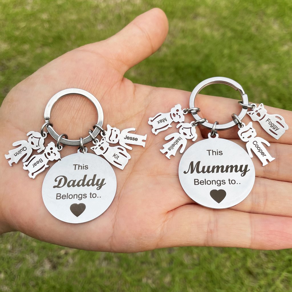 Family Keychains Gift Keyring,Custom Family Gift Keychain