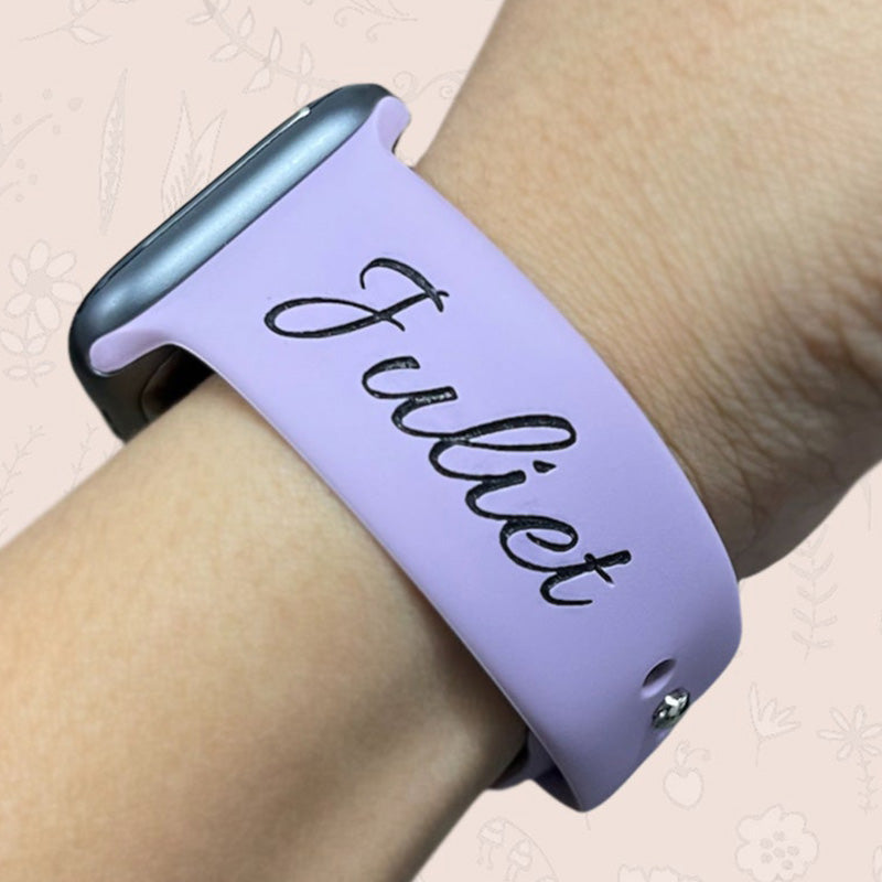 Personalized Apple Watch Silicone Band, Personalized Apple watch band  for Apple, Samsung