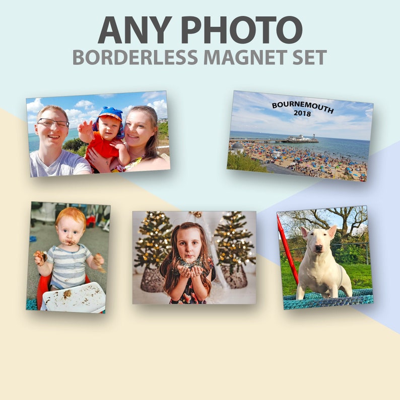 Custom Photo Magnet Borderless // Personalised Fridge Magnet // Best Friend Gifts-set of 3-set of 5-set of 10