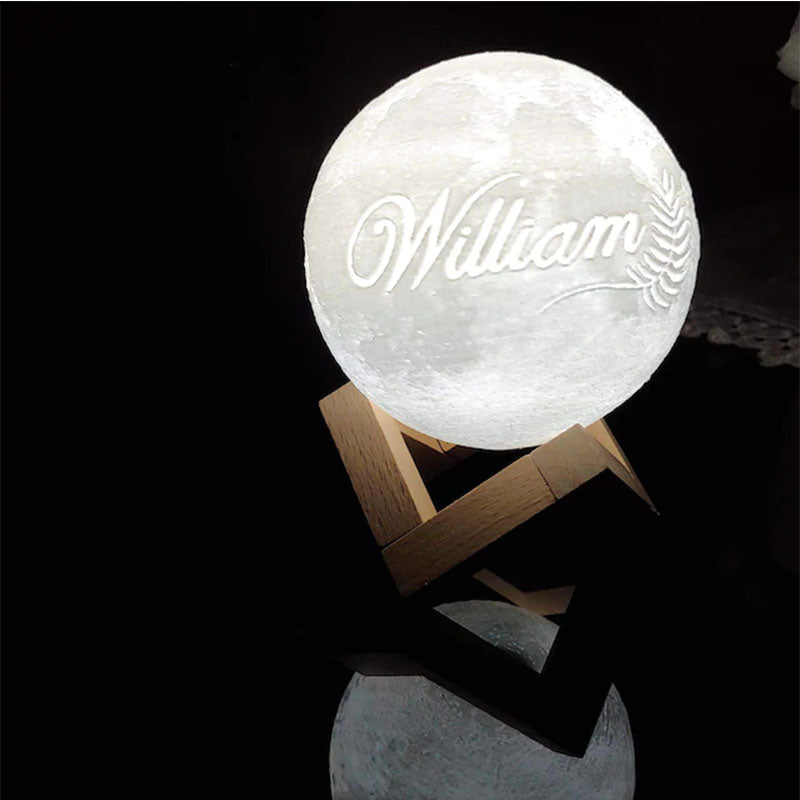 Personalization Luna Moon Lamp Night Light 3D Print Moonlight LED Dimmable Touch/Pat/Remote Switch Rechargeable