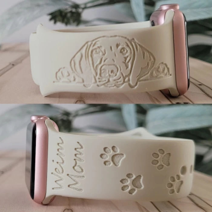 Engraved Apple  Watch Band DOG BREED