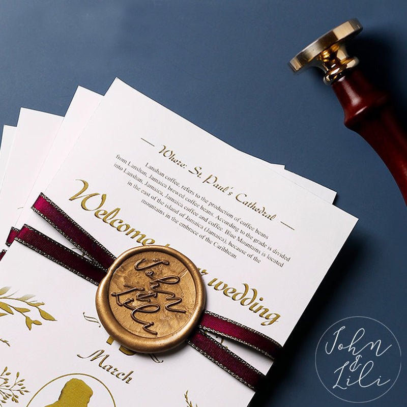 Seal with own logo, personalized seal, wedding, stamp invitation cards, save the date, wax stamp, DIY,  wedding