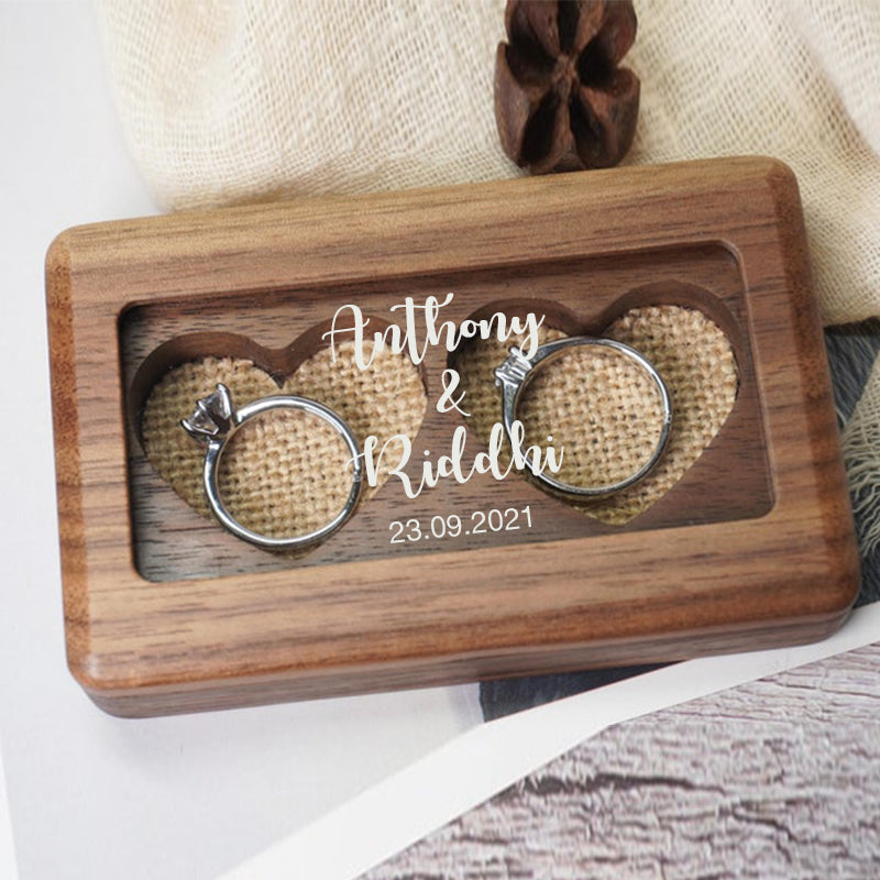 Wood Ring Box,Wedding ring,Engagement ring,Proposal,Wedding gift,Gift for her wife girlfriend,Personalized Gift